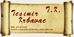 Tešimir Krbavac vizit kartica